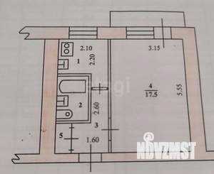 1-к квартира, вторичка, 31м2, 3/5 этаж