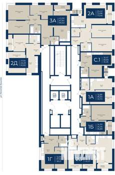 2-к квартира, вторичка, 51м2, 16/20 этаж