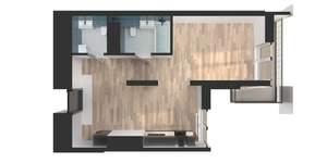 1-к квартира, вторичка, 44м2, 15/24 этаж