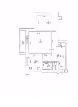 2-к квартира, вторичка, 63м2, 8/9 этаж