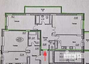 2-к квартира, вторичка, 74м2, 9/19 этаж