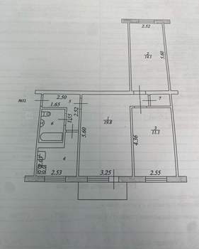 3-к квартира, вторичка, 61м2, 3/5 этаж