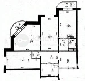 3-к квартира, вторичка, 95м2, 12/16 этаж