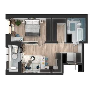 1-к квартира, вторичка, 48м2, 12/23 этаж