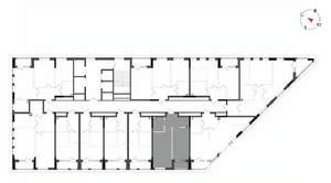 1-к квартира, вторичка, 45м2, 22/23 этаж