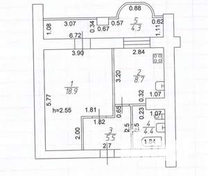 1-к квартира, вторичка, 38м2, 13/15 этаж