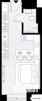 1-к квартира, вторичка, 22м2, 3/27 этаж