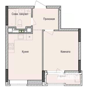 1-к квартира, строящийся дом, 37м2, 11/23 этаж