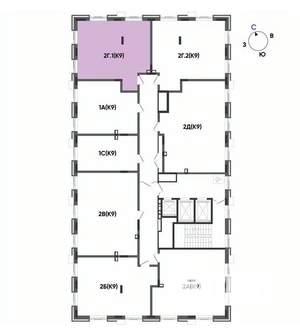 2-к квартира, вторичка, 53м2, 8/22 этаж