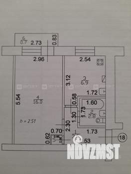 1-к квартира, вторичка, 30м2, 5/5 этаж