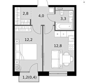 1-к квартира, вторичка, 36м2, 3/19 этаж