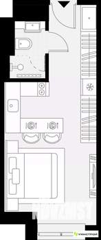 1-к квартира, вторичка, 22м2, 3/27 этаж