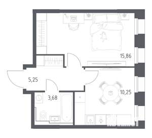 1-к квартира, вторичка, 35м2, 13/25 этаж