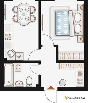 1-к квартира, вторичка, 36м2, 6/19 этаж