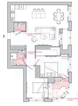 3-к квартира, вторичка, 85м2, 5/20 этаж