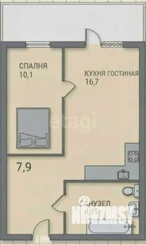 1-к квартира, вторичка, 40м2, 19/19 этаж