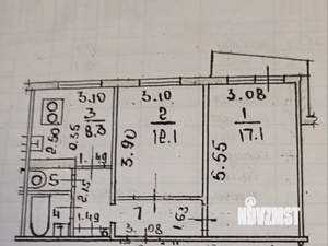 2-к квартира, вторичка, 51м2, 10/10 этаж