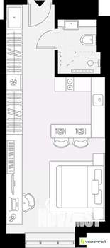 1-к квартира, вторичка, 29м2, 3/27 этаж
