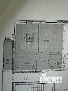 2-к квартира, вторичка, 44м2, 2/19 этаж