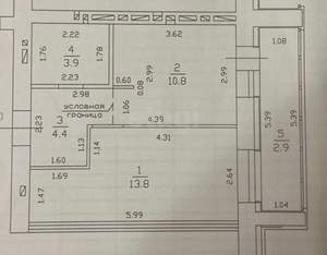 1-к квартира, вторичка, 33м2, 8/10 этаж