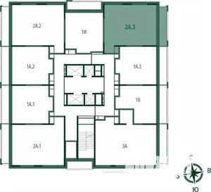 2-к квартира, вторичка, 59м2, 14/25 этаж