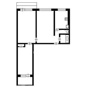 3-к квартира, вторичка, 62м2, 7/10 этаж