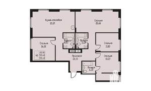 4-к квартира, вторичка, 135м2, 4/6 этаж