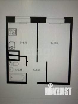 1-к квартира, вторичка, 34м2, 4/9 этаж