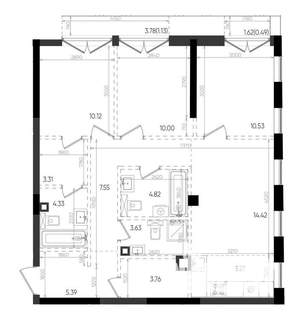 3-к квартира, вторичка, 85м2, 2/8 этаж