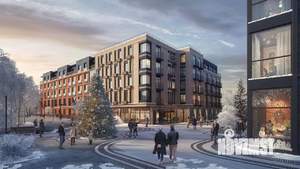 1-к квартира, строящийся дом, 43м2, 3/5 этаж