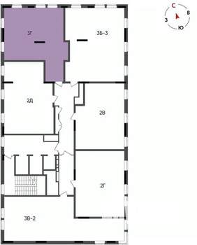 3-к квартира, вторичка, 66м2, 17/22 этаж
