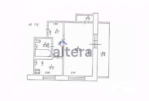 1-к квартира, вторичка, 33м2, 1/9 этаж