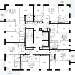 2-к квартира, вторичка, 67м2, 7/8 этаж