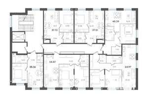 1-к квартира, строящийся дом, 38м2, 3/5 этаж