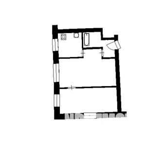 2-к квартира, вторичка, 43м2, 3/3 этаж