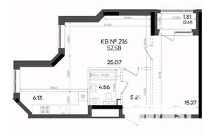 2-к квартира, вторичка, 58м2, 12/23 этаж
