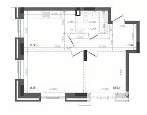 2-к квартира, вторичка, 52м2, 19/22 этаж