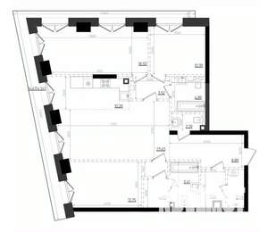 3-к квартира, вторичка, 116м2, 2/19 этаж