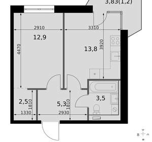 1-к квартира, вторичка, 39м2, 7/19 этаж