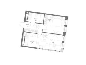 2-к квартира, строящийся дом, 47м2, 4/4 этаж