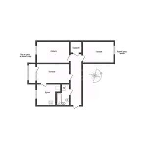 3-к квартира, вторичка, 59м2, 4/5 этаж