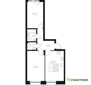 2-к квартира, вторичка, 69м2, 5/7 этаж