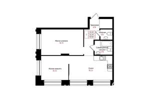 2-к квартира, вторичка, 57м2, 8/25 этаж