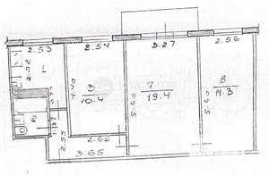 3-к квартира, вторичка, 58м2, 4/5 этаж