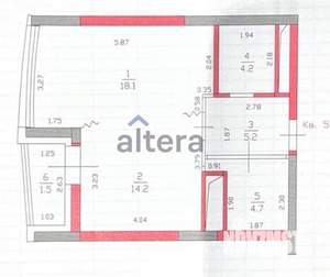 1-к квартира, вторичка, 48м2, 11/19 этаж