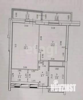 1-к квартира, вторичка, 38м2, 16/19 этаж