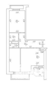 2-к квартира, вторичка, 64м2, 1/10 этаж