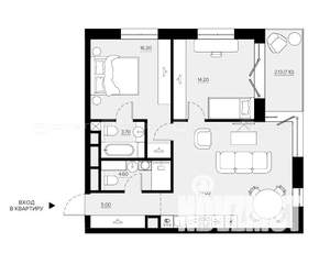 2-к квартира, вторичка, 76м2, 5/6 этаж