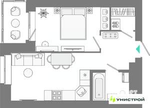2-к квартира, вторичка, 38м2, 5/10 этаж