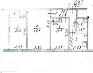 3-к квартира, вторичка, 58м2, 1/5 этаж